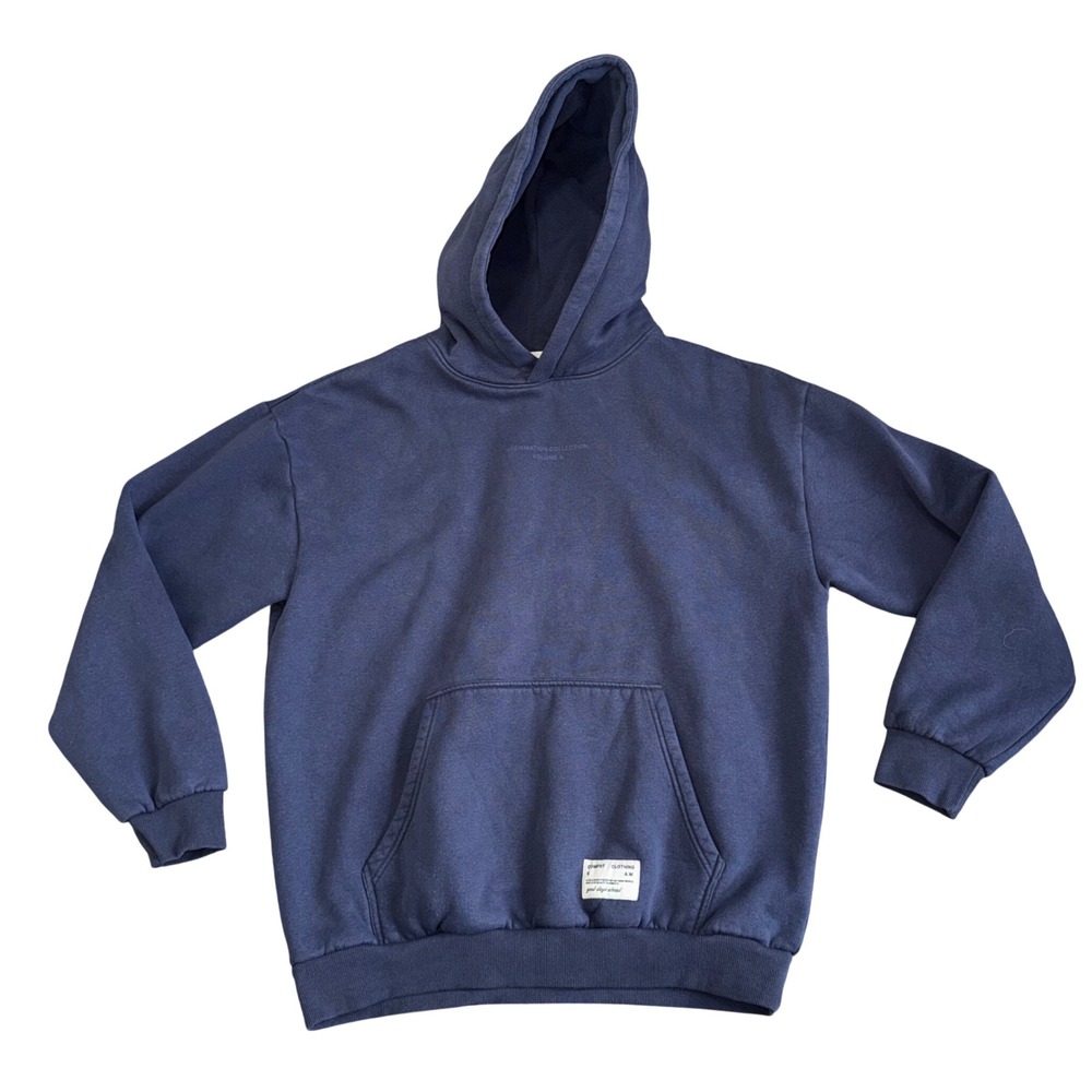 COMFRT Clothing Hoodie Mens Medium Navy Blue Excellent Affirmation Vol 9 Hoodie